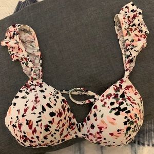 Printed bikini top